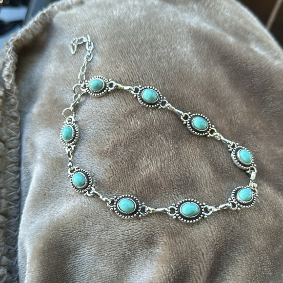 Ethnic Anklet Metal Alloy Turquoise Foot Ornament Women Girls Multilayer Beads - Picture 3 of 7